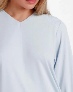 Femme Admas Classic Pyjama Haut à manches longues & Pantalon Meera bleu ciel