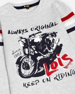 Sale Lois Pyjama Haut manches longues & Pantalon Oliver gris/noir