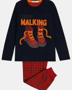 Enfant Admas Pyjama Haut manches longues & Pantalon Mateo noir/rouge