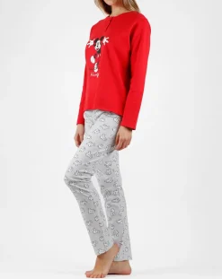 Discount Disney 28 Pyjama Mickey imprimé Hugs rouge/gris