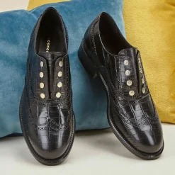 Outlet Cosmoparis Richelieus en Cuir Esoline noires