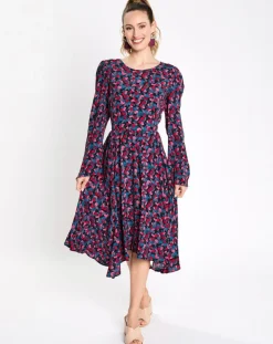 Femme Esprit Robe à lacets print multicolore