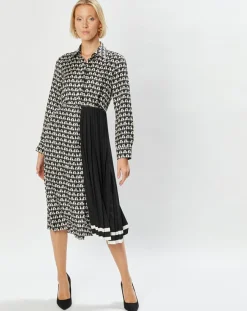 Femme MaxMara Robe 100% Soie Pevera noire
