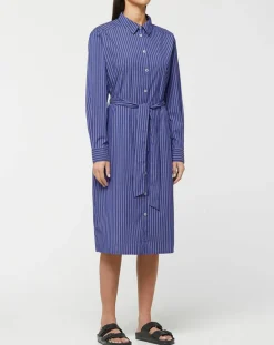 Femme Jodhpur Robe Alix rayée blanc/bleu