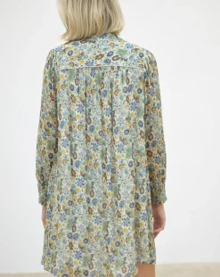 Sale Caroll Robe Anderson imprimée paille