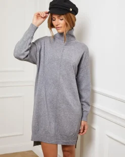 Best Fleur de cachemire Robe Anna grise