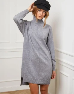 Best Fleur de cachemire Robe Anna grise