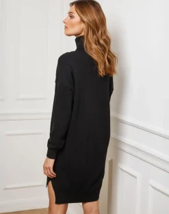 Hot Fleur de cachemire Robe Anna noire