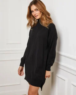 Hot Fleur de cachemire Robe Anna noire