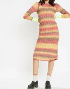 Femme Manoush Robe Arc-en-ciel multicolore