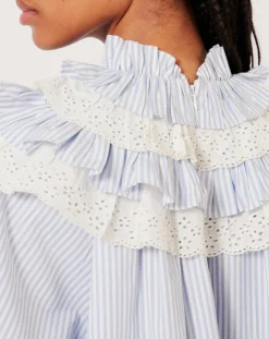 Hot Manoush Robe Baby Sailor rayée bleue