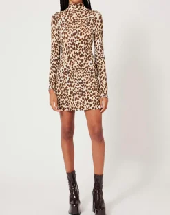 Femme Manoush Robe Basic imprimée léopard