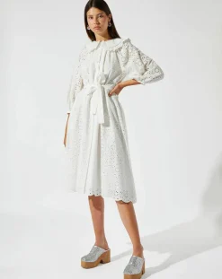 Sale Manoush Robe Broderie blanche