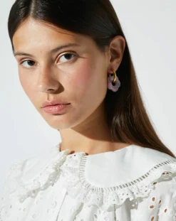 Sale Manoush Robe Broderie blanche