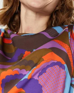 Outlet Manoush Robe Caftan Purple Country Pop lilas