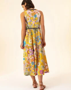 Best Bleu Blanc Rouge Robe Capucine bouquet/pois