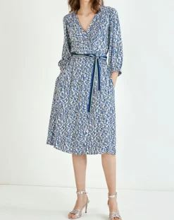 Femme Suncoo Robe Carmela imprimée bleu roi