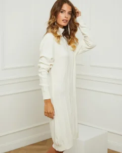 Femme Fleur de cachemire Robe Charlotte blanche