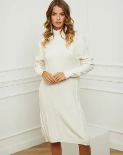 Femme Fleur de cachemire Robe Charlotte blanche