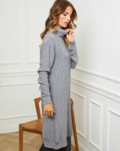 Femme Fleur de cachemire Robe Charlotte grise