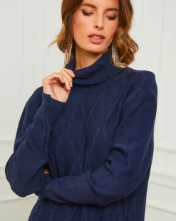 Best Fleur de cachemire Robe Charlotte marine