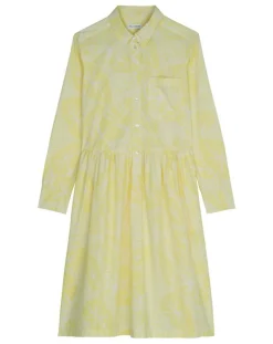 New Marc O'Polo Robe chemise Mid Coton Bio Poche jaune