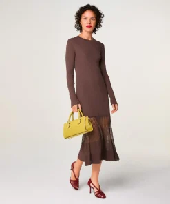 Femme Rodier Robe Claire-Lise marron écorce