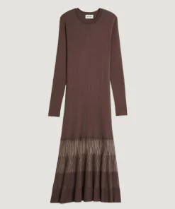 Femme Rodier Robe Claire-Lise marron écorce
