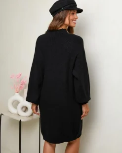 Online Soft Cashmere Robe Claudine noire