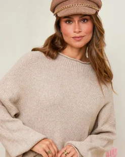 Femme Soft Cashmere Robe Claudine taupe