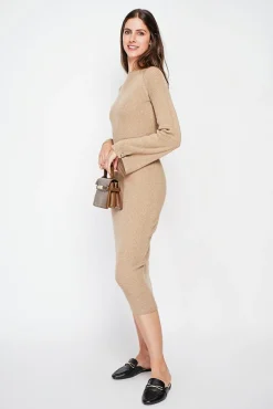 Sale C&Jo Robe col montant camel