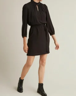 Femme Cyrillus Robe courte col victorien noir foncé