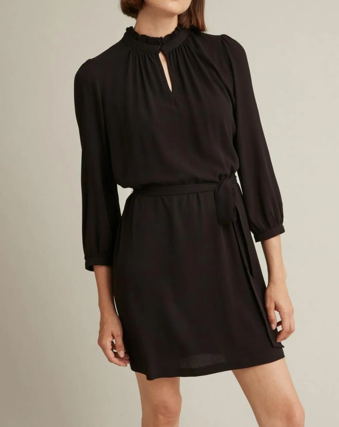 Femme Cyrillus Robe courte col victorien noir foncé