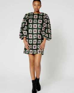 Outlet Manoush Robe courte Crochet Paillette noire