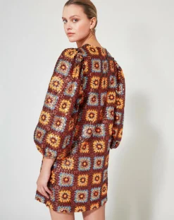 New Manoush Robe courte Crochet Paillette chocolat