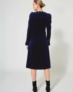 Femme Manoush Robe courte en Velours Princesse encre