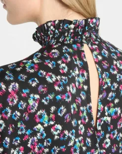 Femme Galeries Lafayette Robe courte et droite Cannelle imprimé fantaisie multicolore
