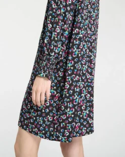 Femme Galeries Lafayette Robe courte et droite Cannelle imprimé fantaisie multicolore