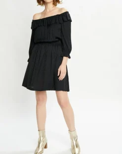 Scotch & Soda Robe courte fluide imprimée bleu nuit/noir