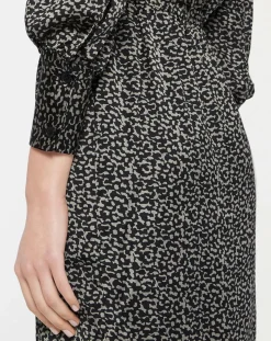 Sale Galeries Lafayette Robe courte portefeuille Carlotta imprimé fantaisie noir/écru