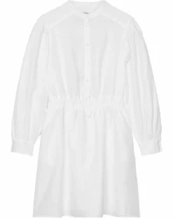 Discount Marc O'Polo Robe courtes 100% Lin Col Mao Kl écrue