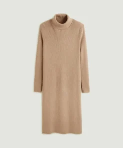 Rodier Robe Cynthia moulante boutons marron moka