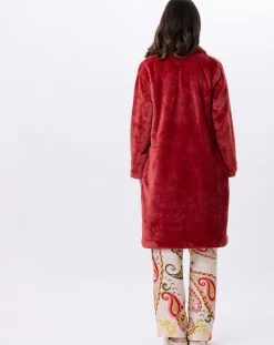 Clearance Le Chat Robe de chambre en peluche flanelle Essentiel tomette