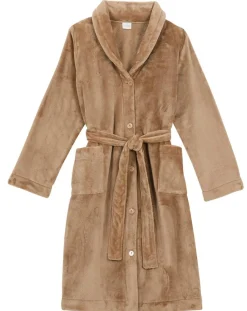 Femme Le Chat Robe de chambre en peluche flanelle Essentiel dorée