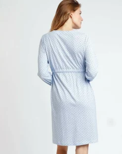 Femme Mr Wonderful Robe de nuit Stripes & Dots bleu ciel