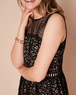 Femme Derhy Robe Dico patineuse texturée noire