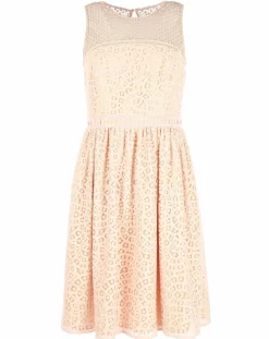 Femme Derhy Robe Dico patineuse texturée rose