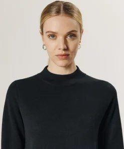 Discount Rodier Robe droite Johanna en laine col montant noir