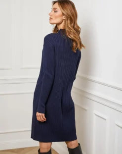 Clearance Fleur de cachemire Robe Emma marine