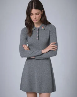 Outlet Manoush Robe en Laine mélangée BCBG grise